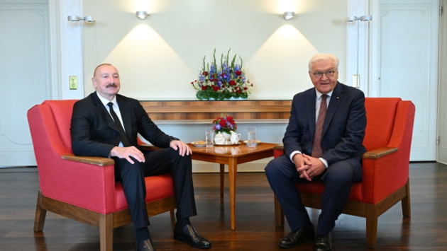 <p>Azərbaycan və Almaniya prezidentlərinin təkbətək görüşü keçirilib </p>